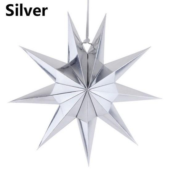 Девять углов бумажный абажур со звездой, подвесной бар, домашний орнамент, декор для рождественской вечеринки