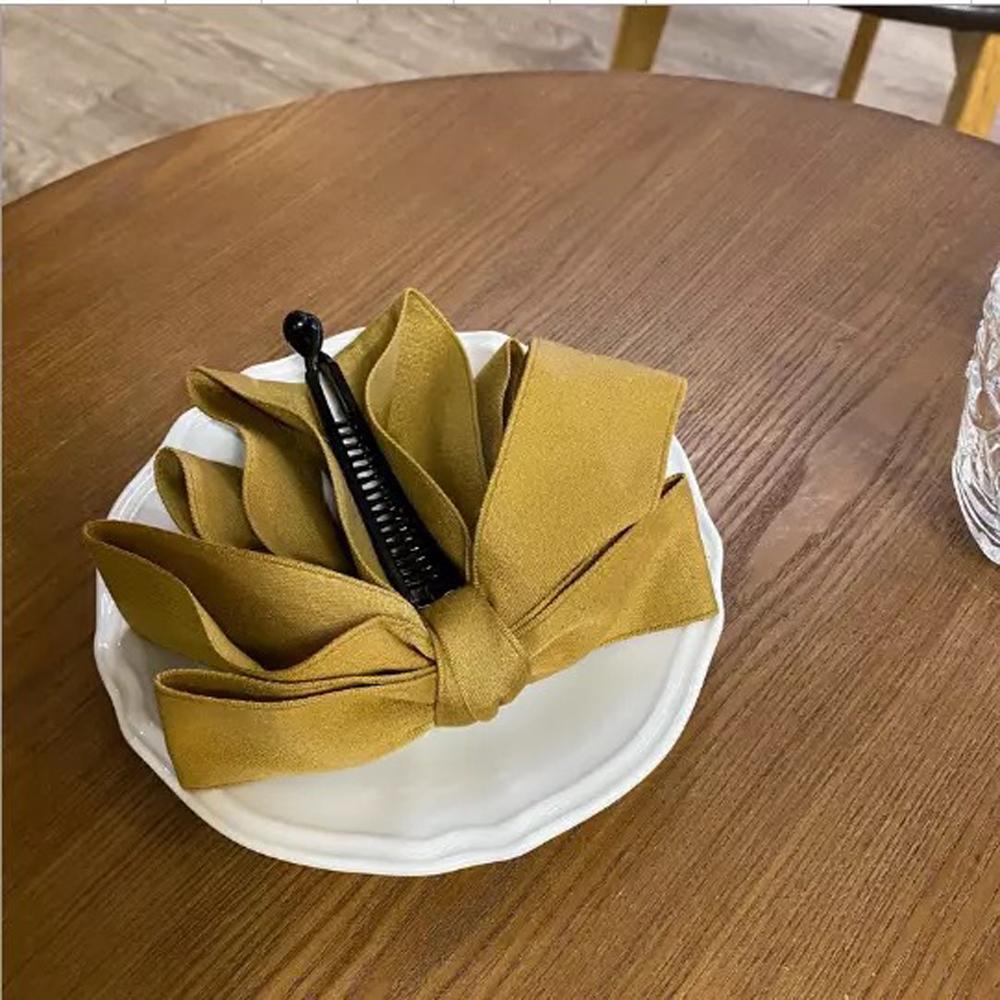 Hair Accessories Sweet Korean Women Girls Ponytail Holder Bow Hairpin Banana Clip Vertical Clip