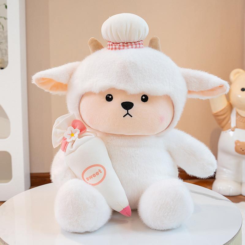 Sheep Plushie Cushion With Soft Filling For Children Playroom And Naptime