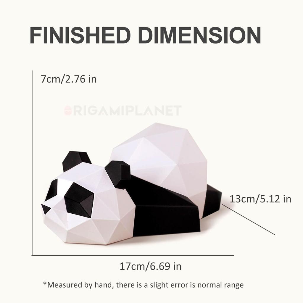 ORIGAMIPLANET 3D Оригами Бумажный Конструктор Панда Fun DIY 3D Модель Панды из Бумаги для Подростков Легкая Ручная Работа Фигурка Животного Скульптура Подарочный Набор для
