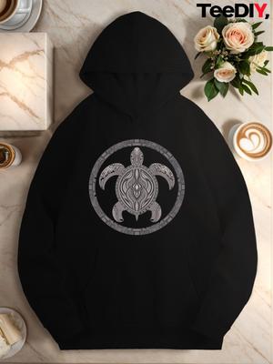 Полинезийская черепаха племенное искусство женские толстовки