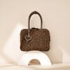 New Leopard Print Cowhide Bag Commuter Shoulder Crossbody Portable Small Square Bag