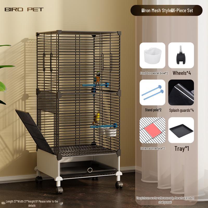 Роскошная большая клетка для птиц для какариков, волнистых попугайчиков, попугаев с гнездовым ящиком