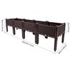 4 Tier Raised Garden Bed Planter Box PP Plastic Elevated Vegetable Flower Herb Grow Box for Patio Balcony Backyard