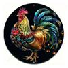Круглая жестяная табличка «Курятник», стиль «фермерский дом» 20x20см