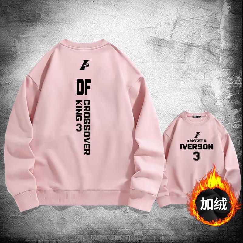 76Ers crew neck pullover sweater men's and women's spring and autumn clothing youth trendy brand loose shoulder long-sleeved jacket