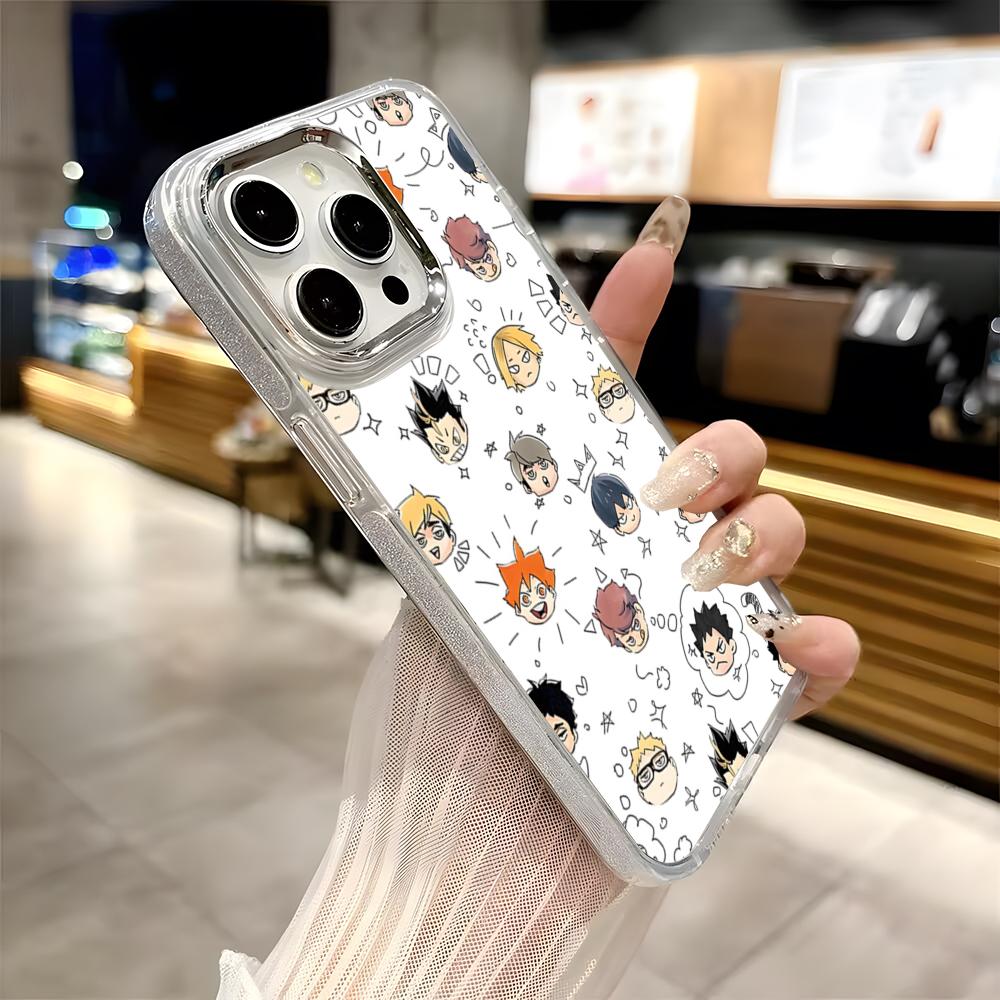 Крутое аниме H-Haikyu!! Чехол для телефона для iPhone 17 16 15 14 13 12 11 Pro Max Xr Air Plus Силиконовый чехол Серебристый чехол с жесткой оболочкой