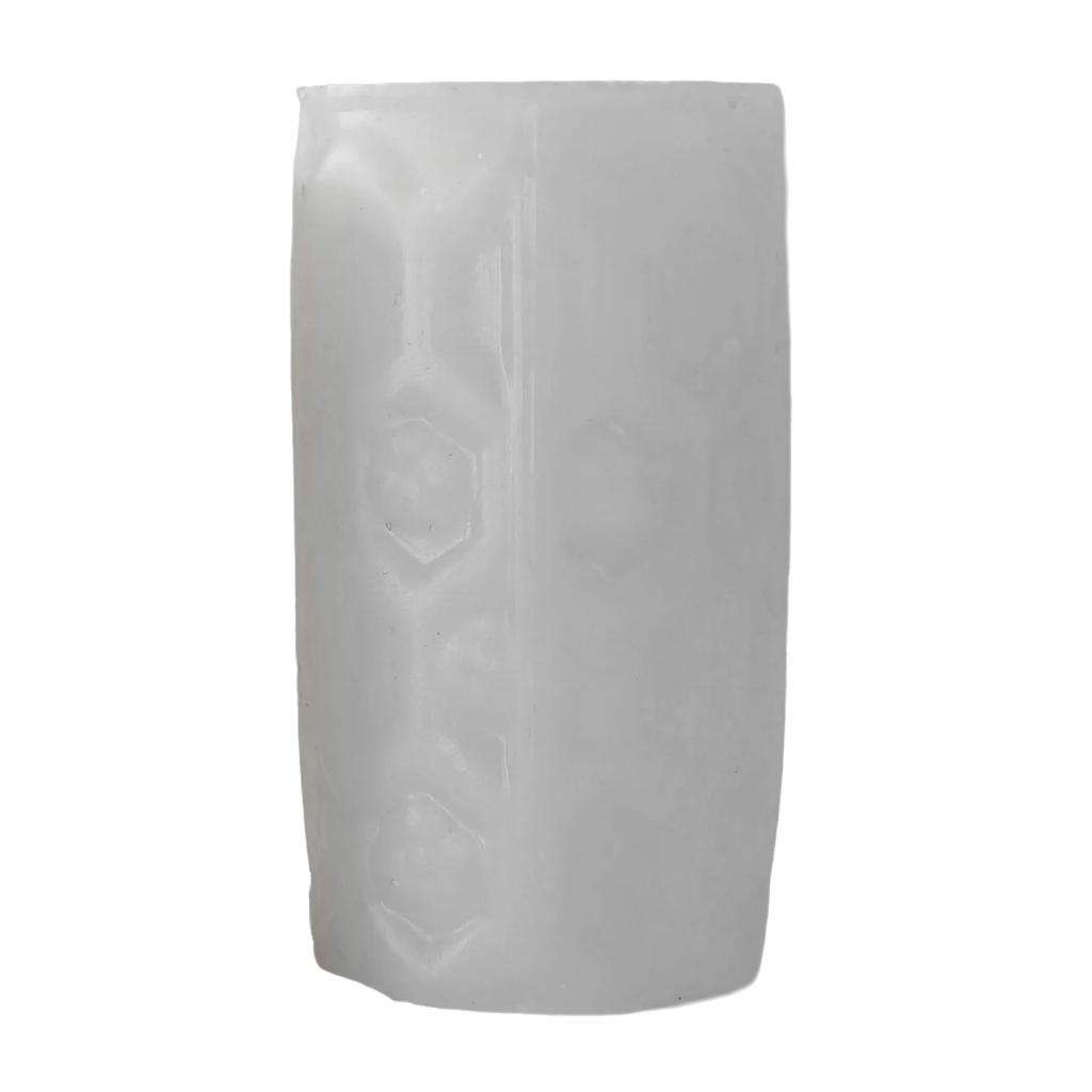 Embossed Honeycomb Candle Molds Cylinder Candle Silicone Molds for Epoxy Resin Making Candle Soap Gypsum Silicone Molds