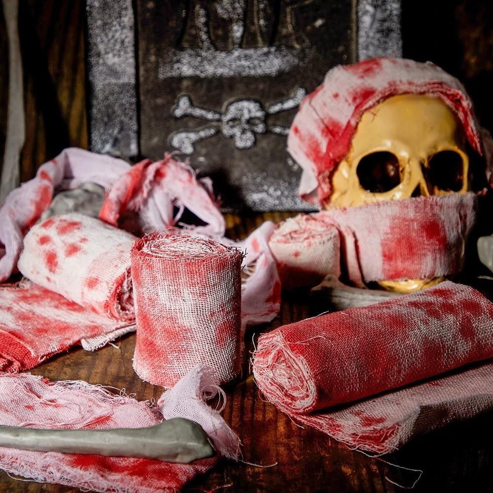 Blood Stained Halloween Blood Cloth Scary Halloween Bloodstained Curtains for Home, Party