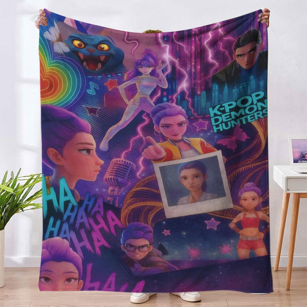 Flannel Blanket Witch Hunter K-Pop Series 4 Blankets Nap Blanket Autumn And Winter Flannel Blanket Can Be Connected To Jit