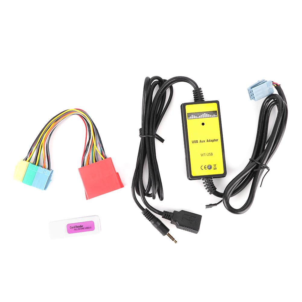 8-контактный адаптер для смены компакт-дисков, 20 Гц — 20 кГц, MP3, USB-аудио, автомобильный интерфейс AUX, подходит для сиденья