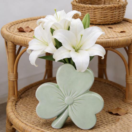 Керамическая ваза для цветов в виде банта, современный контейнер-держатель для цветов в виде банта, настольное украшение для дома и офиса, декоративная ваза для цветочных растений