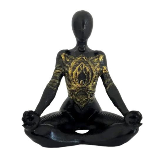 Статуэтка для йоги из смолы, фигурка дзен-йоги, украшение для домашнего рабочего стола, украшение для комнаты для медитации, комната для занятий йогой, подарок любителям йоги