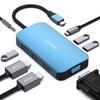 BENFEI USB C 8in1 Hub Docking Docking Station MST 2 X HDMI VGA 3 X USB 100W PD Charging Audio Compatible with iPhone 15 MacBook 2023 iPad Pro iMac XPS