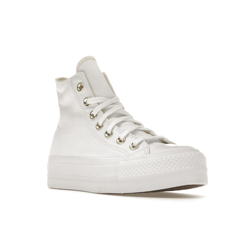 Converse Высокие белые женские кроссовки на платформе Chuck Taylor All Star Gold 568380C