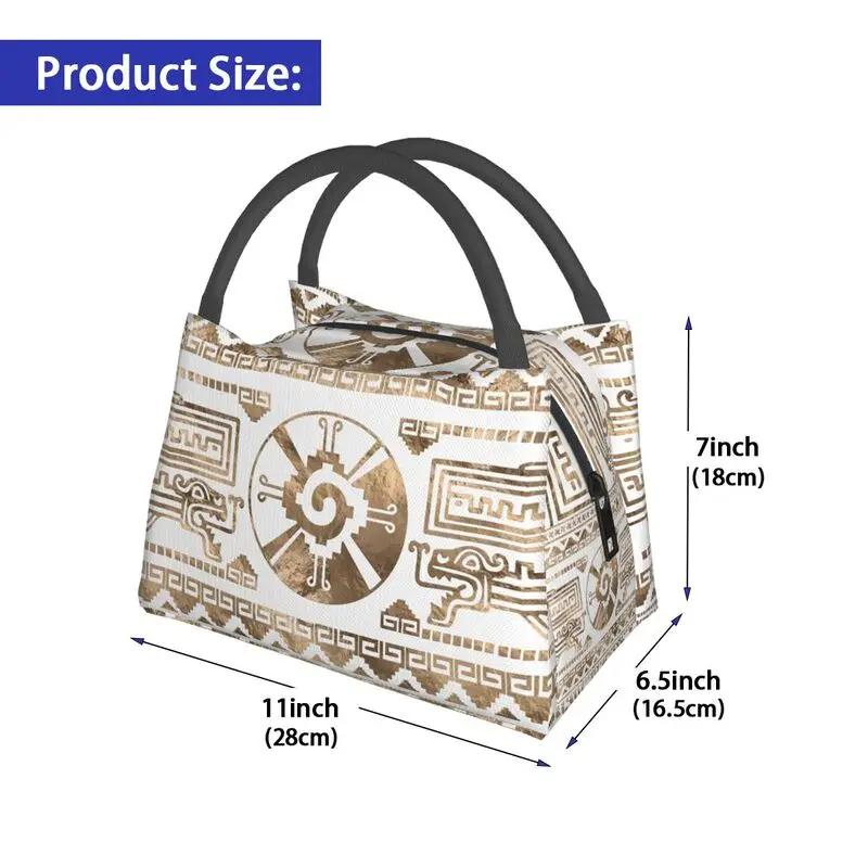 Mayan Aztec Hunab Ku Pastel Gold изолированные сумки для обеда для кемпинга путешествия герметичный холодильник термобокс для обеда для женщин