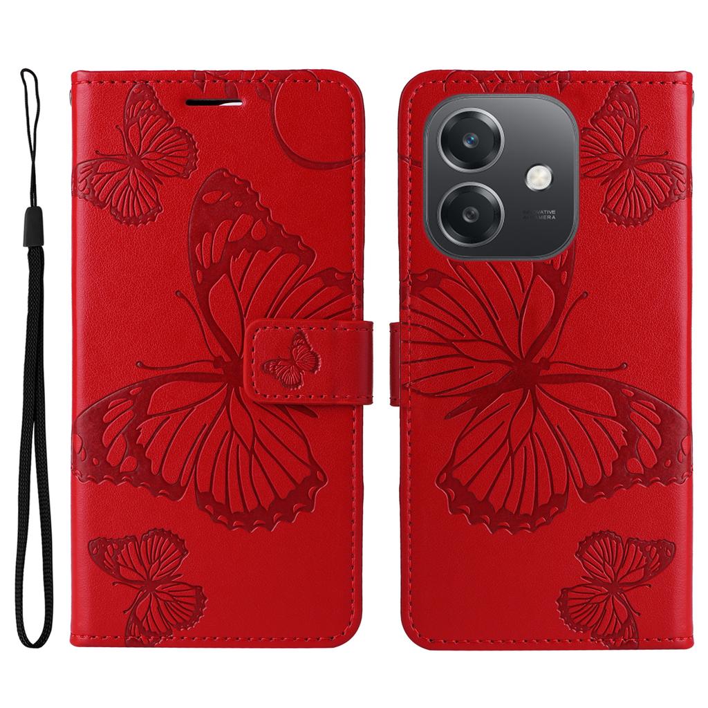 For Oppo A5x 5G/A3x 4G/5G (India)/A3 4G/5G/A60 5G/A40 4G/A40M 4G Wallet Case Floral Butterfly Imprinted Leather Phone Cover