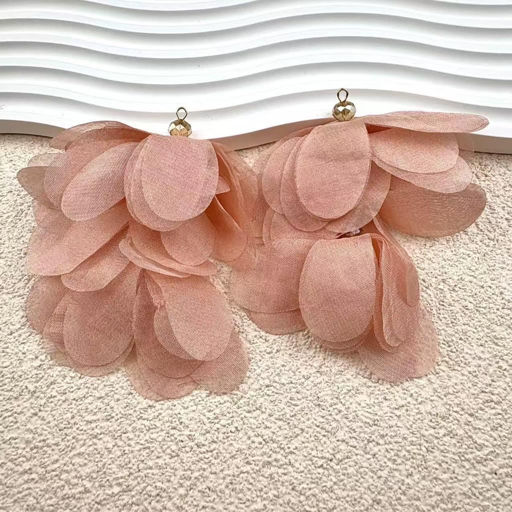 Корейские универсальные кисточки, ткань, сетка, цветы, заколки для волос и серьги с бусинами, материалы для DIY