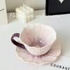 Ceramic Petal Set Dinner Plates Ins Style Home Cake Dessert Office Tea Cup Flower Bowl