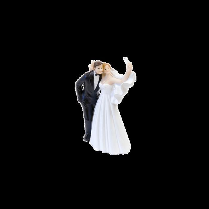 Objet décoratif - Sujet mariés selfie - Noir - Intérieur - Mariage - Mixte