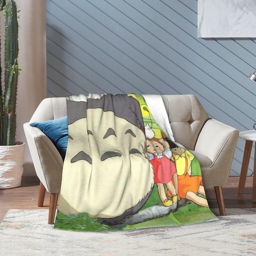 Super Soft Susuwataris Anime Movie TTotoroes Throw Blanket Premium Fleece Flannel Bed Blanket Cozy Plush Blankets All Season