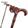 Dragon Brown Wooden Fashion Stick Decorative Vampire Cospaly Party Wood Walking Cane Halloween Mace Wand Crosier 92cm