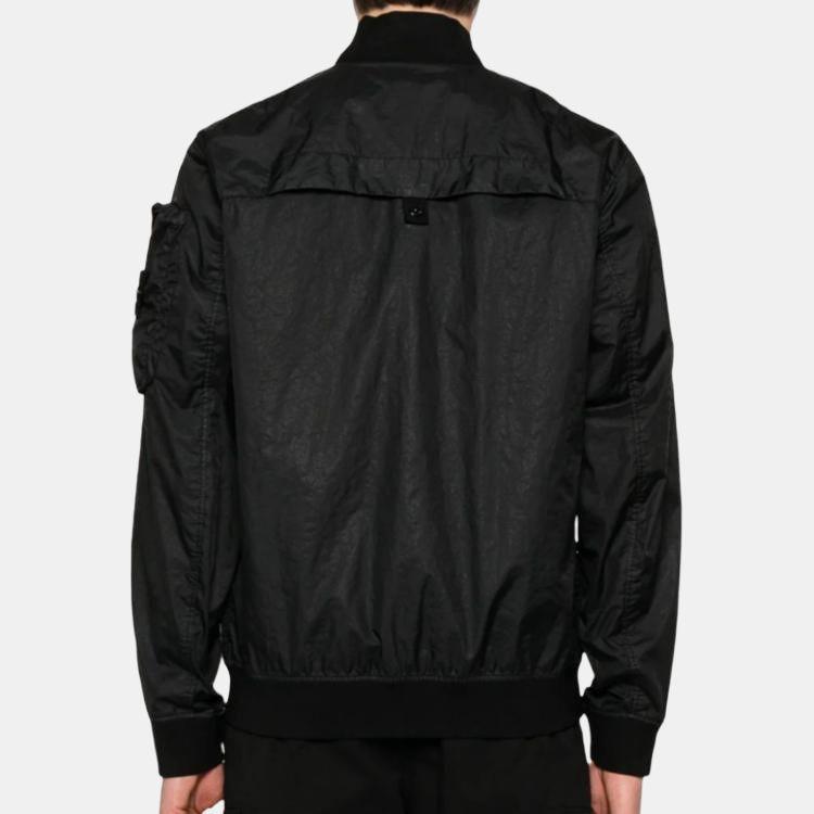 STONE ISLAND Logo Patch Zip Up Bomber Jacket K1S154100004S0A21V0029