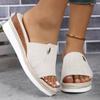 Fashion Summer New Plus Size 43 Women'S Shoes Foreign Trade Slippers Woman Slippers Wedge Heel Thick Sole Lightweight Casual Shoes