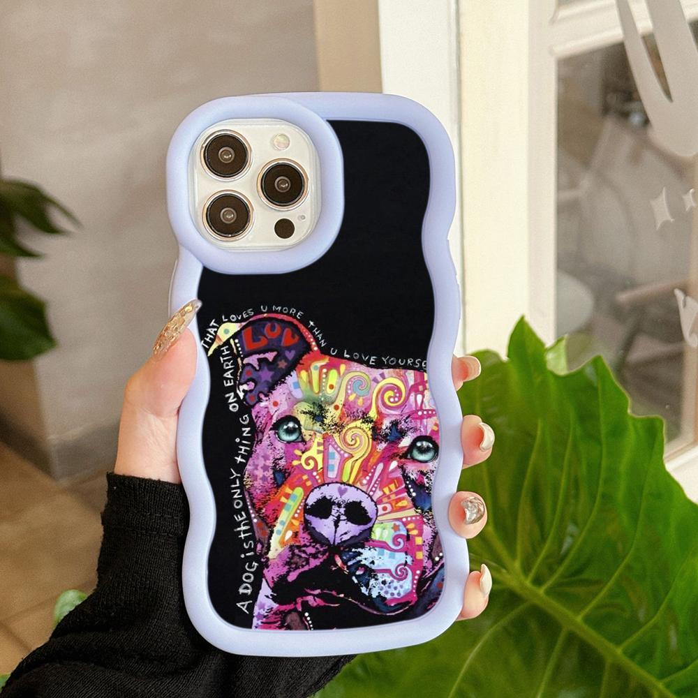Ae76 Dog Color Doodle Design Art защитные чехлы для телефонов Samsung S24 Plus S23 Ultra A14 A55 A06 Honor X9b Motorola OnePlus Big Wave TPU задняя крышка