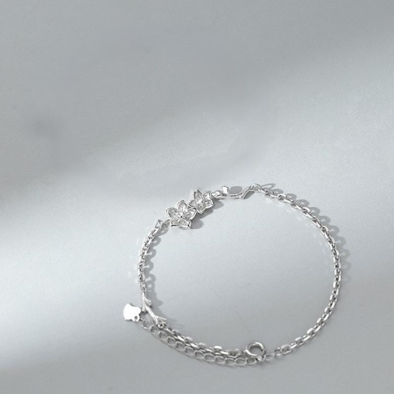 1/2 шт. Классический регулируемый браслет для влюбленных, День святого Валентина, украшение на руку, простой тонкий браслет, шарм в виде цветка, парный браслет, для девушек