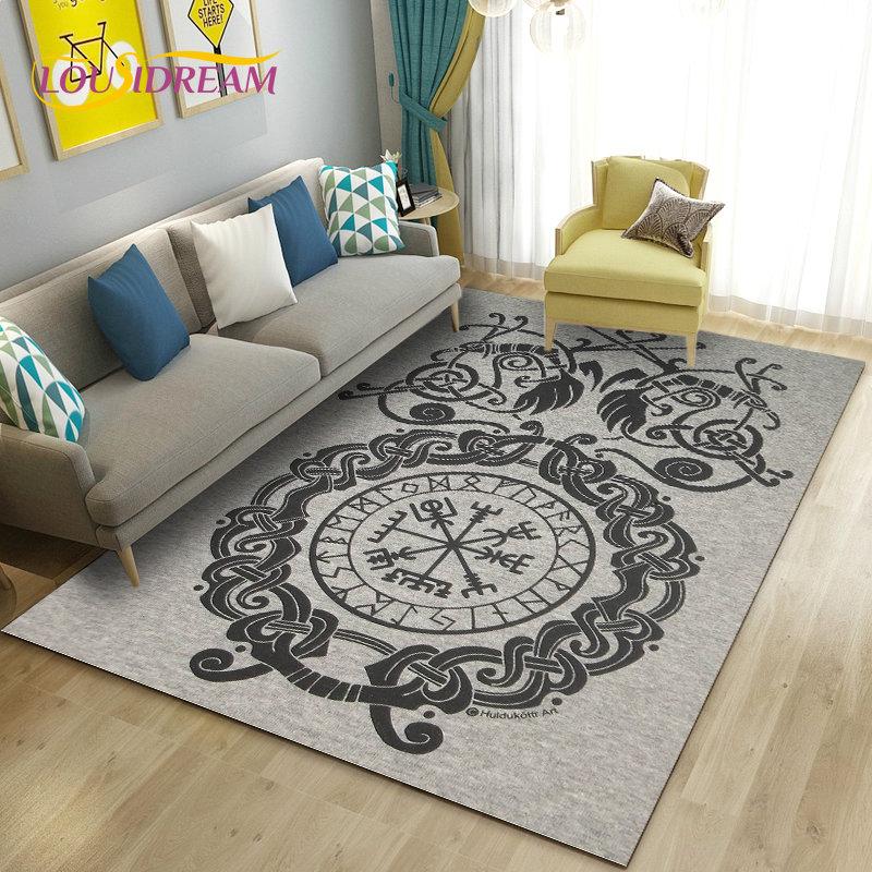 Коврик «Викинги», скандинавская мифология, Один Фенри, ковер, ковер для гостиной, спальни, дивана, коврик, декор, нескользящий напольный коврик для детских игр