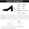 Туфли-лодочки женские из лакированной кожи Lucyever 2024 Elegan Office Black High Heels Shoes Woman Shallow Mouth Square Toe Pumps Female
