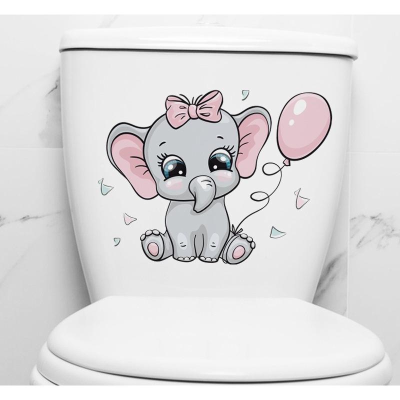 Креативная реалистичная 3D наклейка на унитаз с милым котом Vision, забавная наклейка с изображением животных для ванной комнаты, декор крышки унитаза, самоклеящаяся ПВХ, водонепроницаемая картина