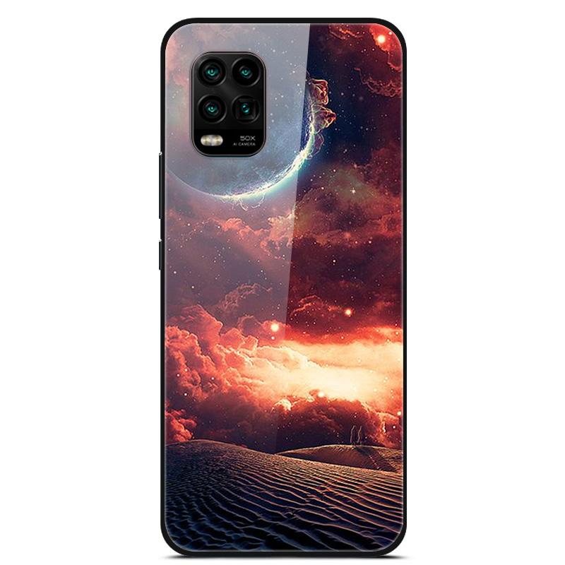 For Xiaomi Mi 10 Lite 5G Case Tempered Glass Hard Back Cover For Xiaomi Mi 10 10T Lite Pro Case Fundas For Xiaomi mi10 Lite Capa