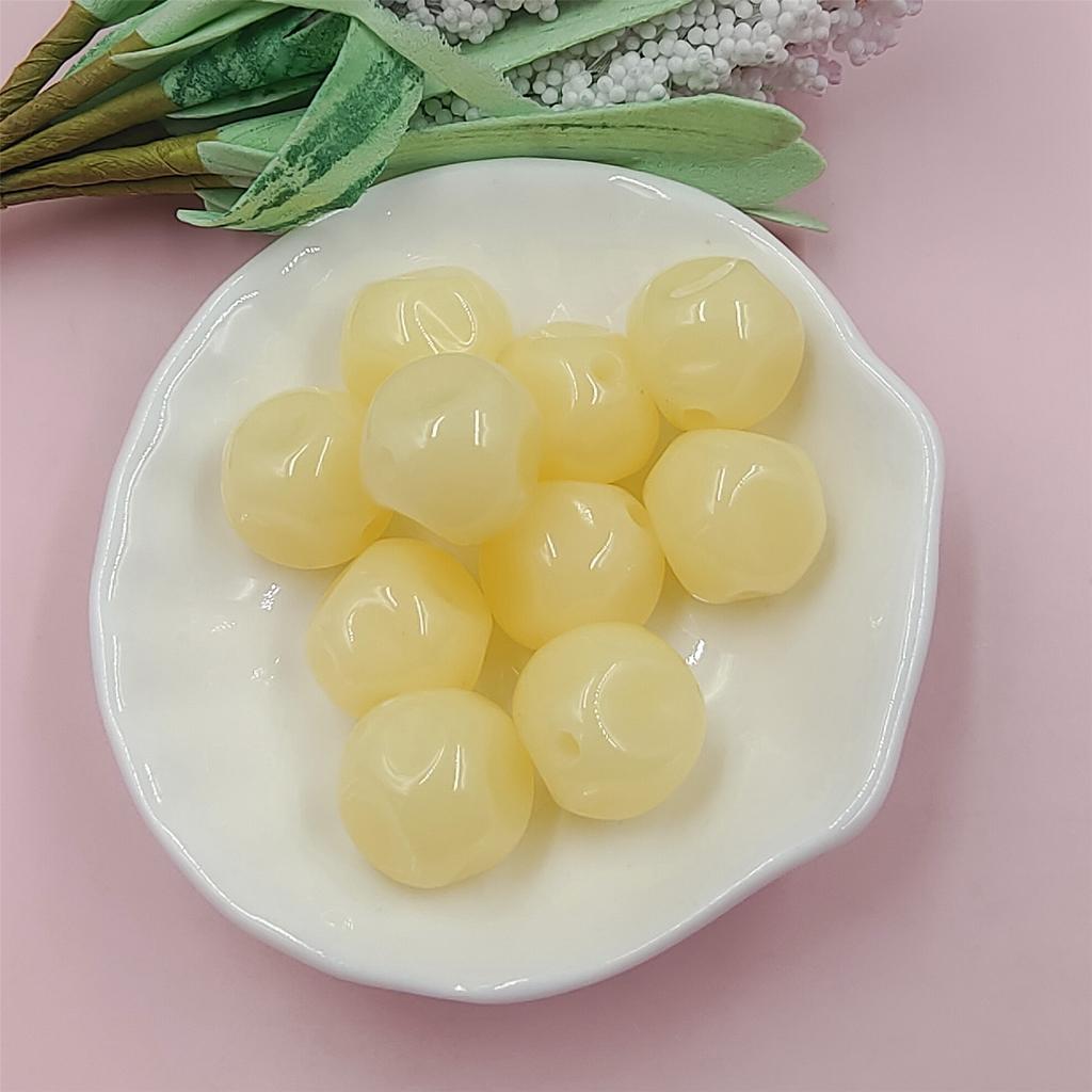 Акриловые поделки, модные многогранники с отверстиями, сделай сам, 10 шт./пакет, ювелирные аксессуары, цвет макарон, материалы для бисера, свободные бусины, перламутровый имитация нефрита