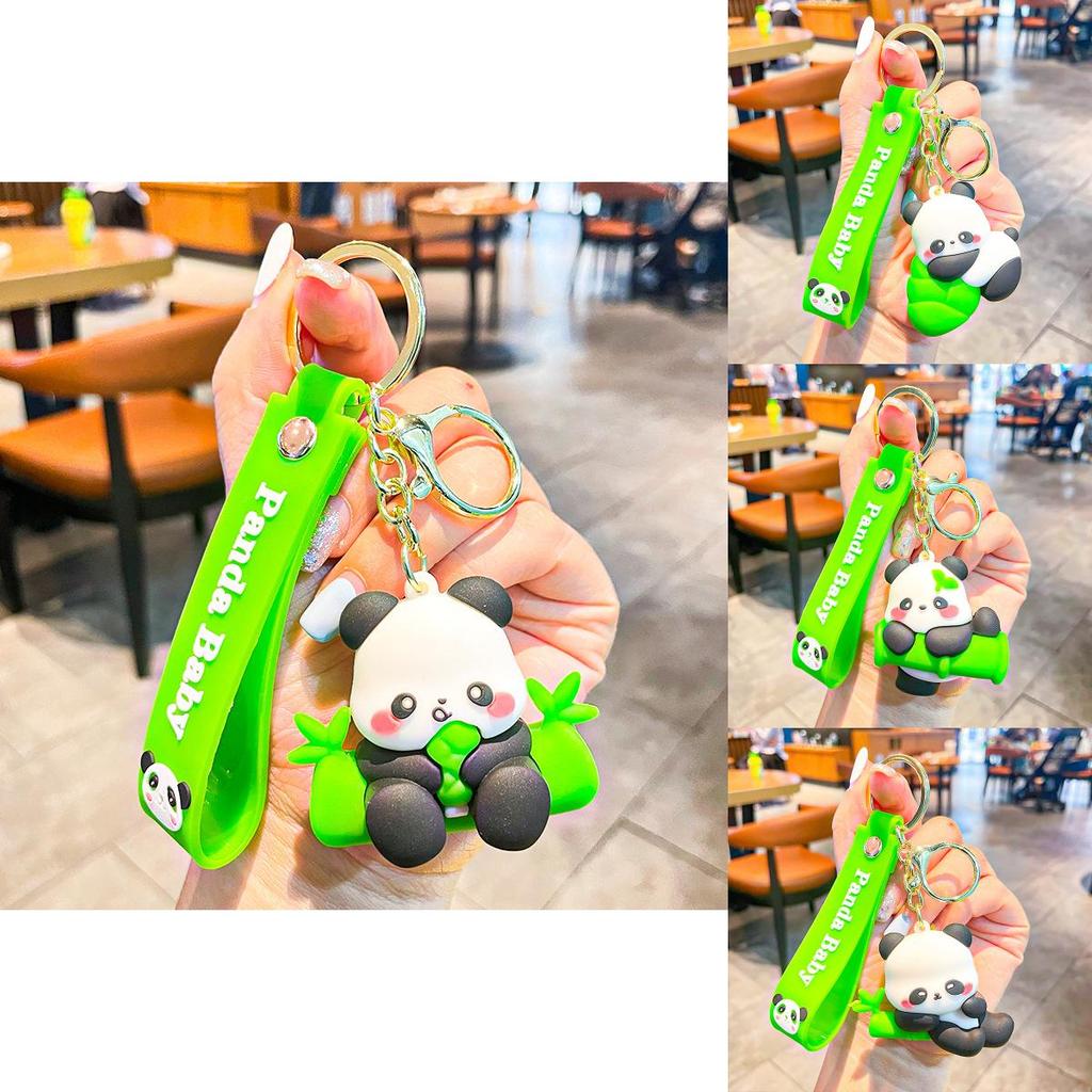 Delightful Chengdu Panda Plush Keychain Soft Silicone Key Fob Perfect For Couples And Friends