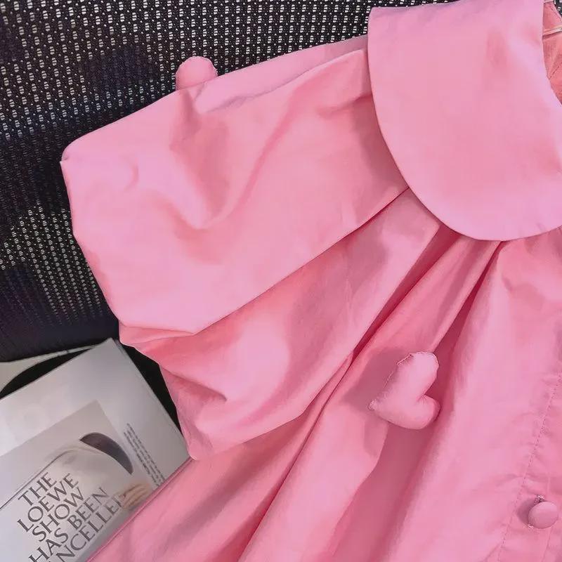 Sweet & Stylish Girls' Summer Short-Sleeved Princess Dress 2024 - Trendy Medium & Large Sizes