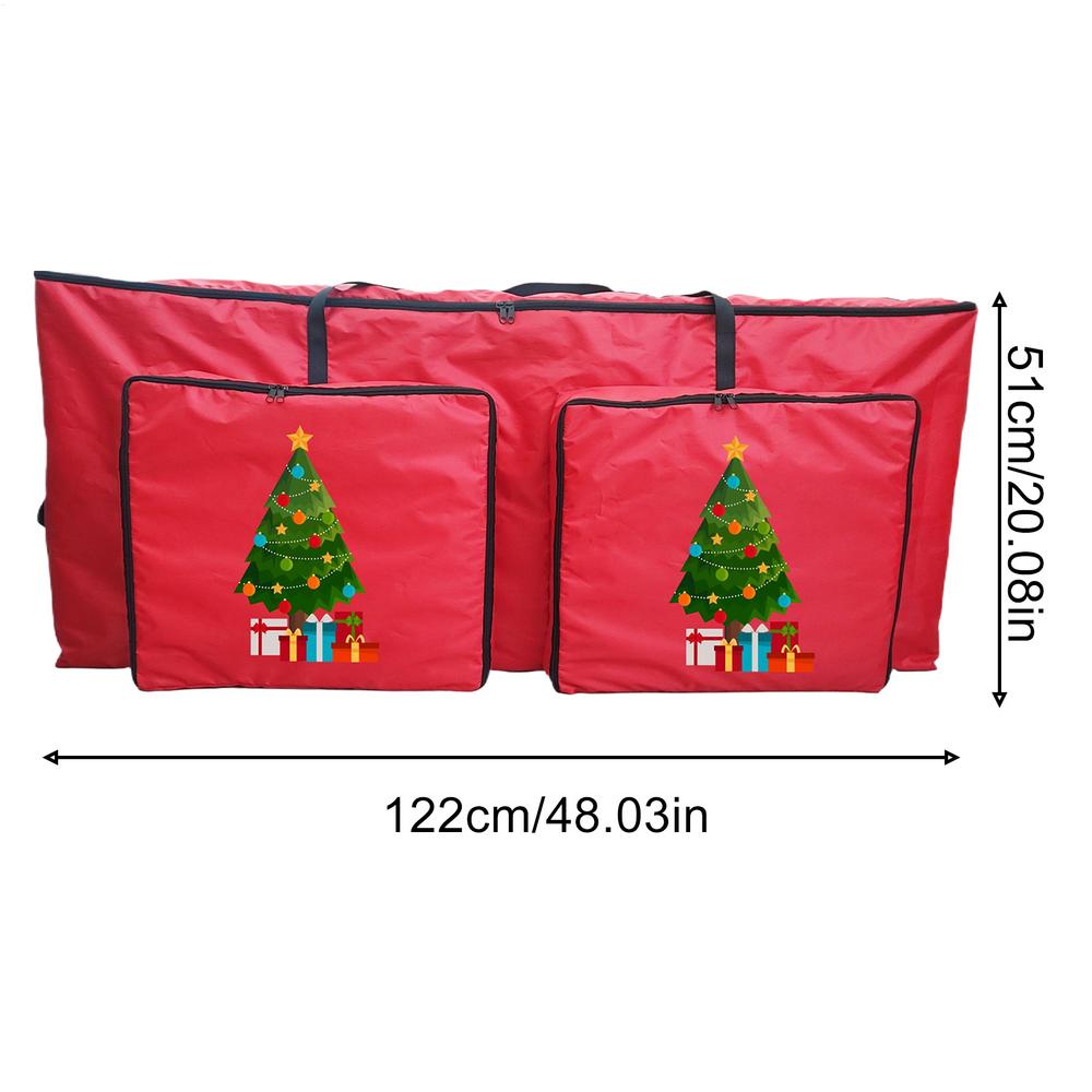 Christmas Tree Storage Box Zippered Box Extra Large Storage Container With Reinforced Handles And Pockets For Basement Closet