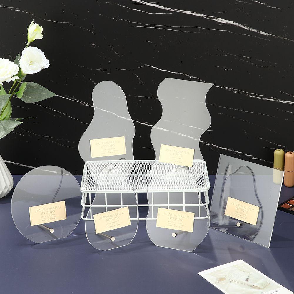 Акриловый прозрачный матовый демонстрационный стенд для накладных ногтей, держатель для дизайна ногтей, демонстрационная доска, цветная карта