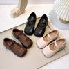 Retro Girls' Leather Shoes 2025 Spring and Autumn New Children's Leather Shoes Girls' Princess Shoes Soft-soled Baby Shoes
