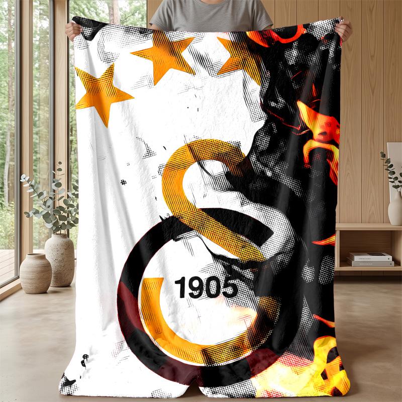 Galatasaray Football Theme blanket Soft Flannel Blanket Plush Throw Blanket Cozy Sofa Bed Blanket for Home Decor