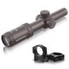 Vector Optics Victoptics S6 Burnt Brown 1-6x24 Riflescope with 30mm Tube, VI-CTSIX MIL Red/Green Illumination, 5 Levels (Brown)