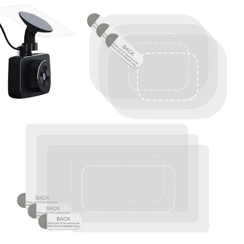 Windshield Sticker Protector Windshield Sticker Applicator 6pcs Electrostatic Stickers For Dash Cam Transparent Windshield Film