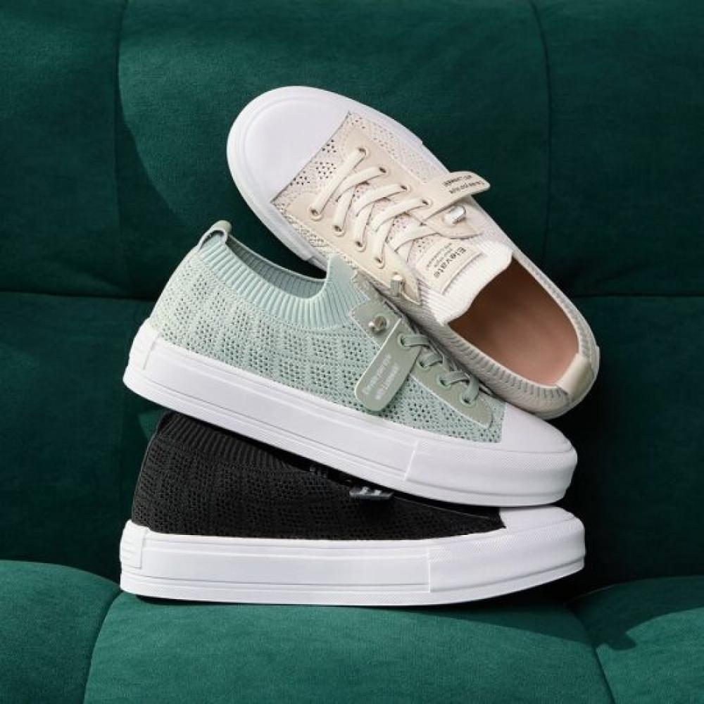 Jisyu Reily Bandstring Knit Sneakers 3.5cm