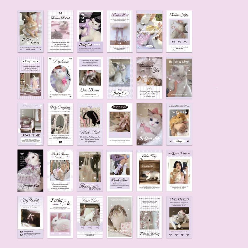 30 листов, милая модная наклейка для студентов, милый кружевной бант, балетная наклейка с изображением кота, канцелярские принадлежности, DIY Декор, наклейка для скрапбукинга и журнала