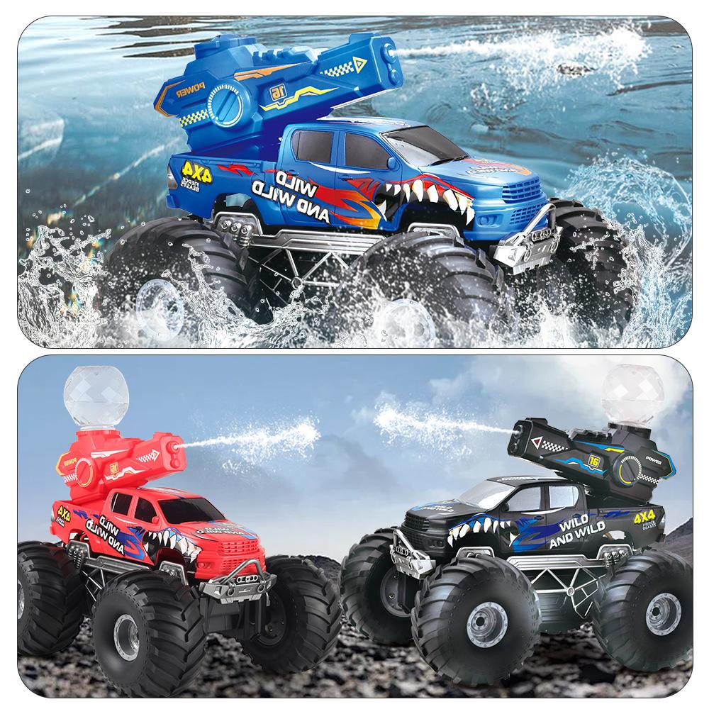 Children'S 2.4G Remote Control Amphibious Free Rotation Self-Priming Water Pickup Remote Control Car Boy Toy