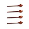 Wooden Round Teaspoons, 4 Pieces, Single Item, Korean Popular Tableware