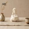 Stable Base Ornament 3D Printed Half-Body Goddess Statue, Elegant Bust Figurine with Storage Decorative Container for Candle Succulents Jewelry,