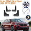 4Pcs Mudflap for BMW X4 M Sport G02 ~2022 Accessories MudGuards Splash Guards Mud Flaps Front Rear Wheels Fender