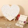 Creative Design Wooden Hearts Guest Book Wooden Hearts Message Board  Wedding Anniversary